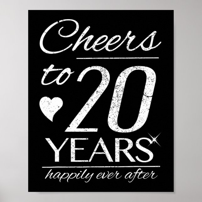 Ost till 20 år, gift Par 20 Bröllop och Poster (Framsidan)