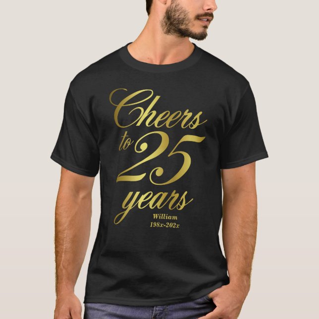 Ost till 25 år 25:e födelsedagen t shirt (Framsida)