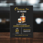 Ost till 30 år Whiskey Cigar Bourbon Birthday Inbjudningar<br><div class="desc">Öka ett glas och rosta till fyra decenniers spetskompetens med vår "Cheers to 30 Years" Whiskey Bourbon Födelsedagsfest inbjudan! Den här designen fångar upp sofistikeringen av åldras whiskey, med elegant typografi och bourbon-inspirerade detaljer. Gå med oss för en natt av bra, utsökta bitor och oförglömliga minnen när vi firar denna...</div>