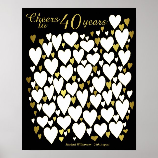 Ost till 40 år - 40:e födelsedagen poster (Framsidan)
