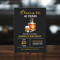 Ost till 40 år Whiskey Cigar Bourbon Birthday