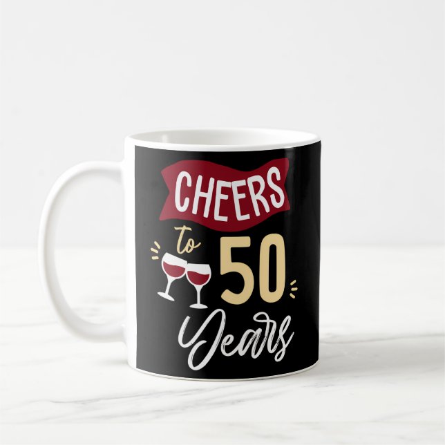 Ost till 50 års Giftermål eller Vänskap Kaffemugg (Vänster)
