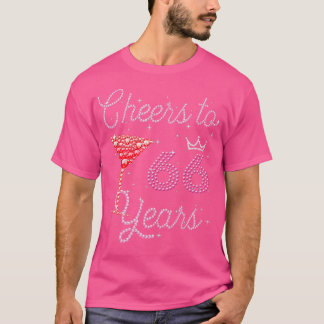 Ost till 66 år 66:e födelsedagen 66 år gammal dag t shirt