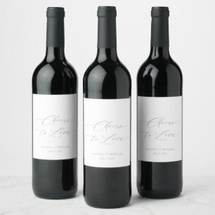 Ost till etiketten Kärlek Bröllop Vin Vinflaska Etikett