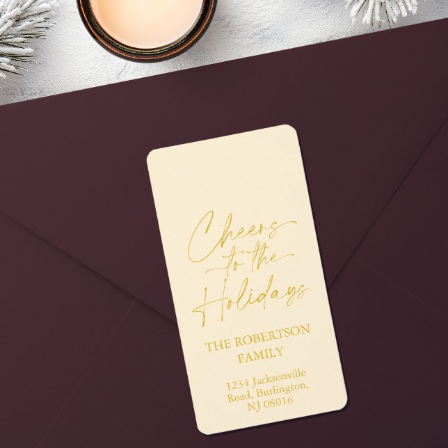 Ost till Helgdagarna Festive Adressetikett (Skapare uppladdad)