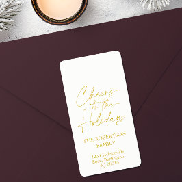 Ost till Helgdagarna Festive Adressetikett