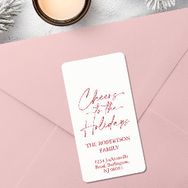 Ost till Helgdagarna Festive Adressetikett