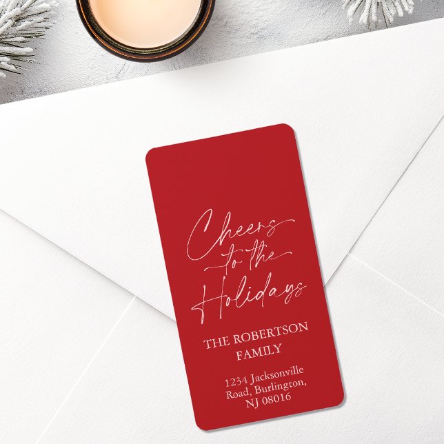 Ost till Helgdagarna Festive Adressetikett (Skapare uppladdad)