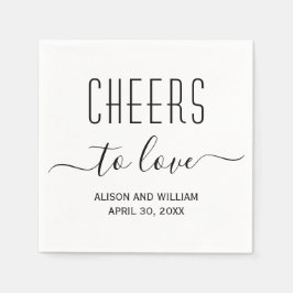 Ost till kärlek elegant och modern bröllop pappersservett