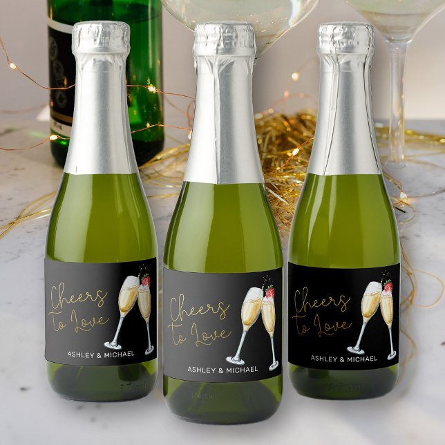 Ost till Kärlek-jordgubbsglassen Vin M (Mini Bottle Labels from my Strawberries and Champagne bridal shower Collection)