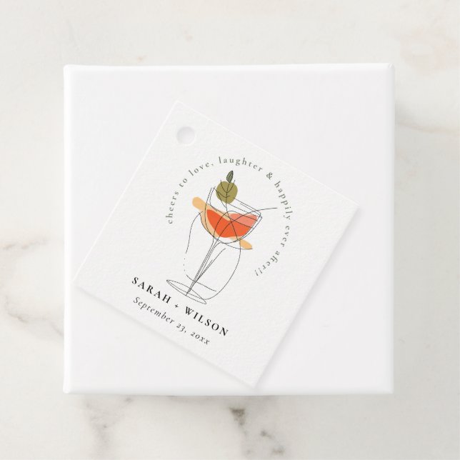 Ost till Kärlek Modern Cocktail Vin Bröllop Gåvor Etiketter (På plats)