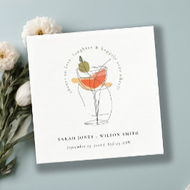 Ost till Kärlek Modern Cocktail Vin Bröllop Pappersservett