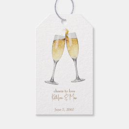 Ost till kärlek Personlig Champagne Toast Presentetikett
