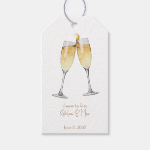 Ost till kärlek Personlig Champagne Toast Presentetikett