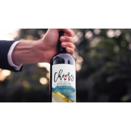 Ost till Kärlek Skratt lyckligtvis allt efter Bröl Vinflaska Etikett