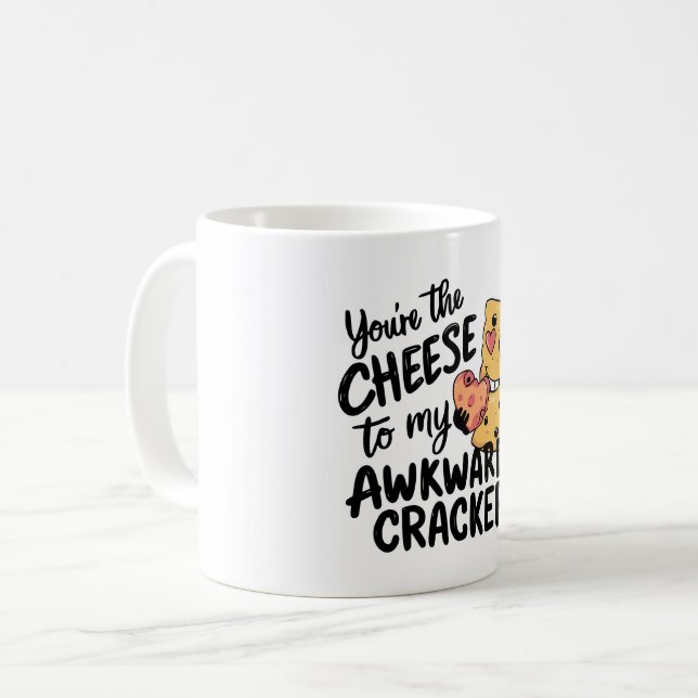 Ost till My Awkward | Funny och Cute Valentine Kaffemugg (Framsida vänster)