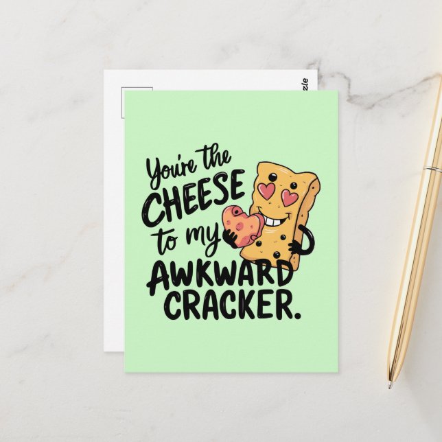 Ost till My Awkward | Funny och Cute Valentine Vykort (Fram/Back In Situ)