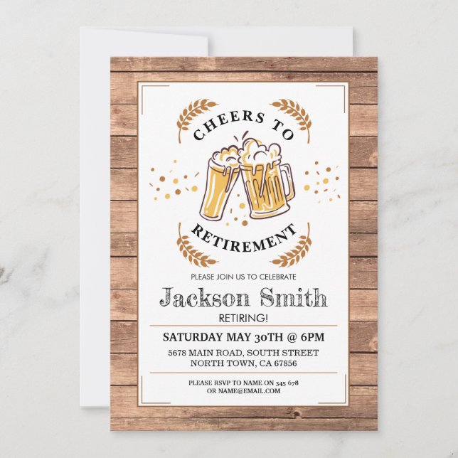 Ost till Pension Party Wood Öl Inbjudan (Framsida)