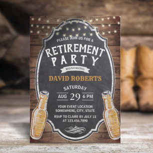 Ost till Pension Rustic Beer Party Inbjudningar