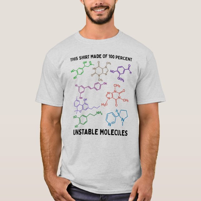 ’Ostabila molekyler’ T-Shirt (Framsida)