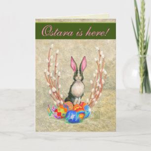 Ostara Bunny-hälsningskort Helgkort