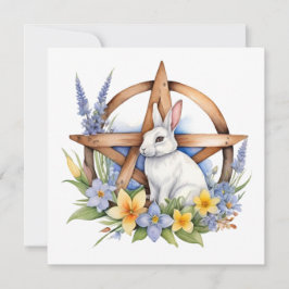 Ostara Bunny Spring Equinox Eostre Wicca Julkort