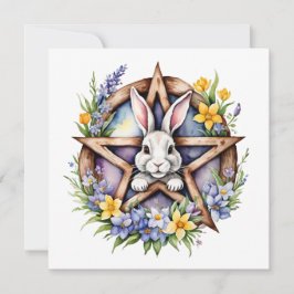 Ostara Bunny Spring Equinox Eostre Wicca Julkort