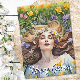 Ostara Goddess Spring Equinox Sabbat Wicca Holiday Kort