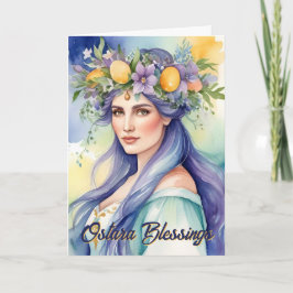 Ostara Goddess Spring Equinox Sabbat Wicca Holiday Kort