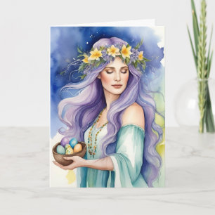 Ostara Gudinna Vårjämdag Sabbat Wicca Högtid Kort