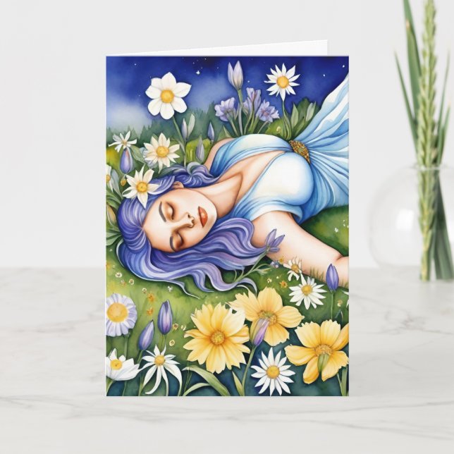 Ostara Gudinna Vårjämdag Sabbat Wicca Högtid Kort (Framsida)