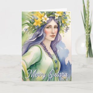 Ostara Gudinna Vårjämdag Sabbat Wicca Högtid Kort