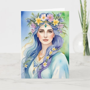 Ostara Gudinna Vårjämdag Sabbat Wicca Högtid Kort