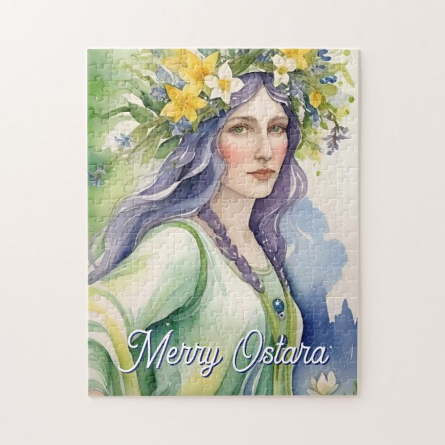 Ostara Gudinna Vårjämdag Sabbat Wicca Högtid Pussel (Vertikal)