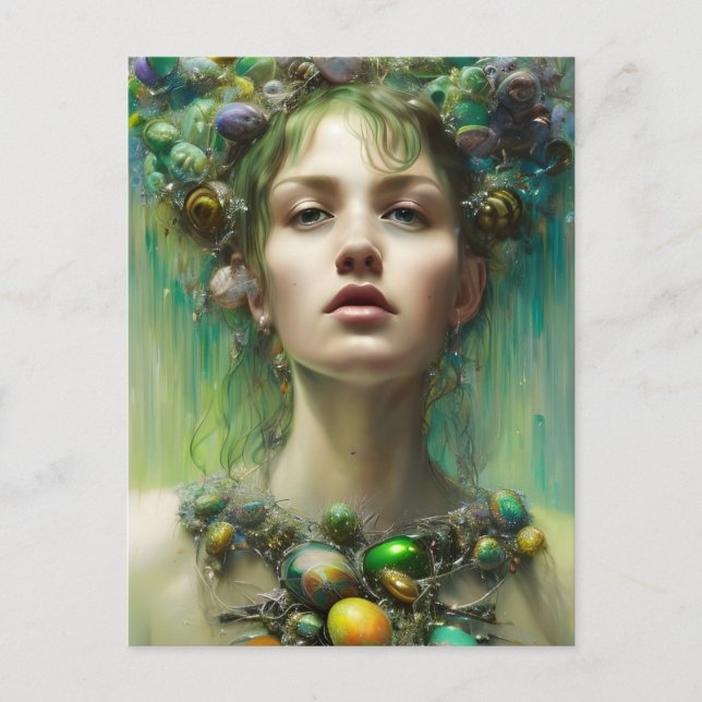 Ostara-gudinna vykort (Framsida)