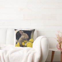 Ostara Hare/Butterfly Dekorativ kudde