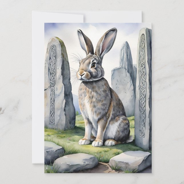 Ostara Kanin Vår Dagjämning Eostre Wicca Julkort (Framsida)