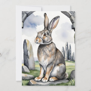 Ostara Kanin Vårjämvikt Eostre Wicca Julkort