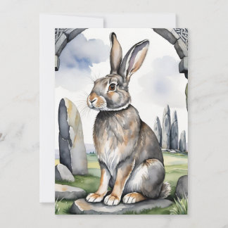 Ostara Kanin Vårjämvikt Eostre Wicca Julkort
