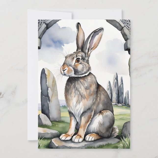 Ostara Kanin Vårjämvikt Eostre Wicca Julkort (Framsida)