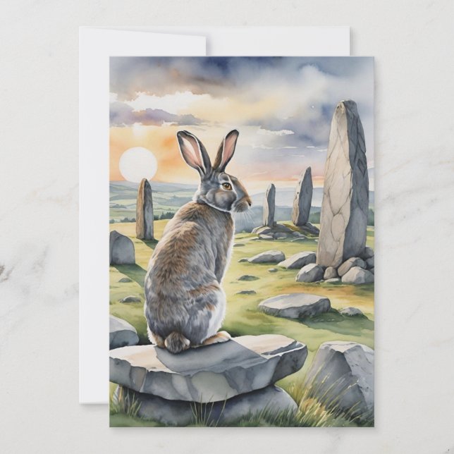 Ostara Kanin Vårjevnd Eostre Wicca Julkort (Framsida)
