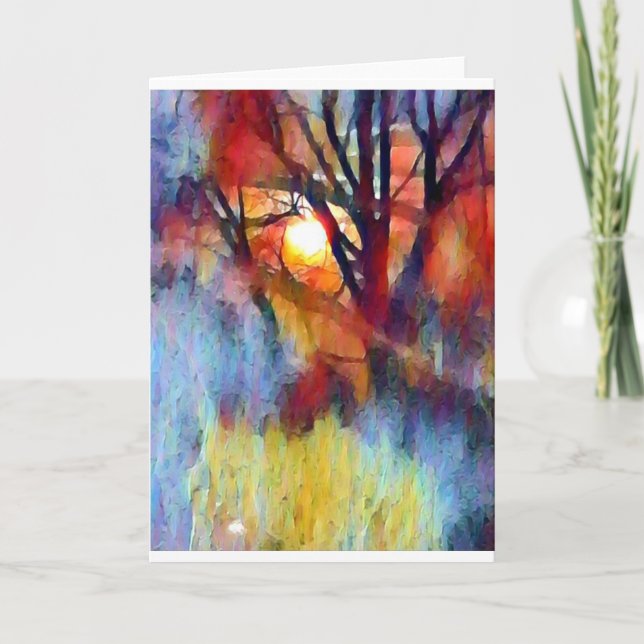 Ostara Moonrise Helgkort (Framsida)