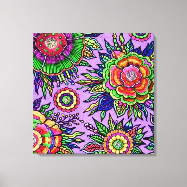 OSTARA: Mystisk Violett - Maximalistisk Galleri Ca Canvastryck (Framsida)