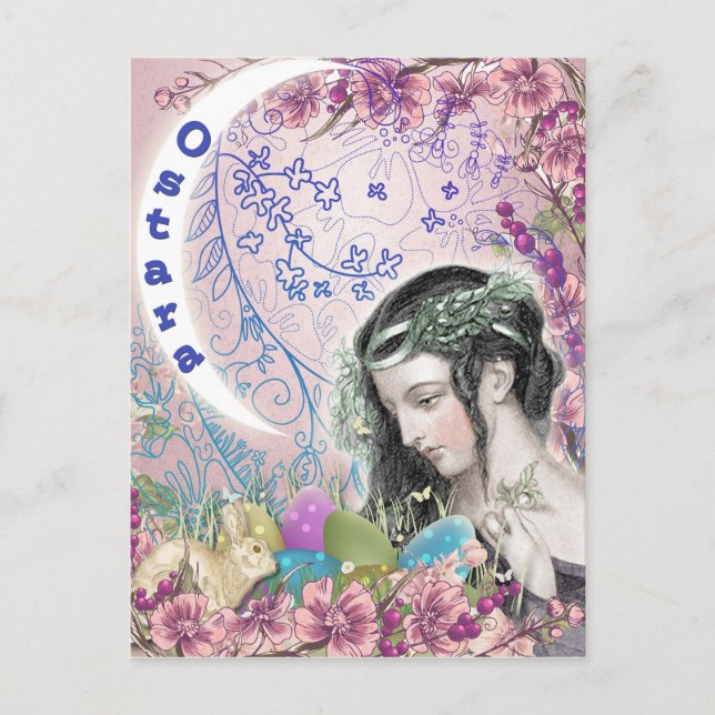 Ostara Pagan Fantasy Art Postcard Vykort (Framsida)