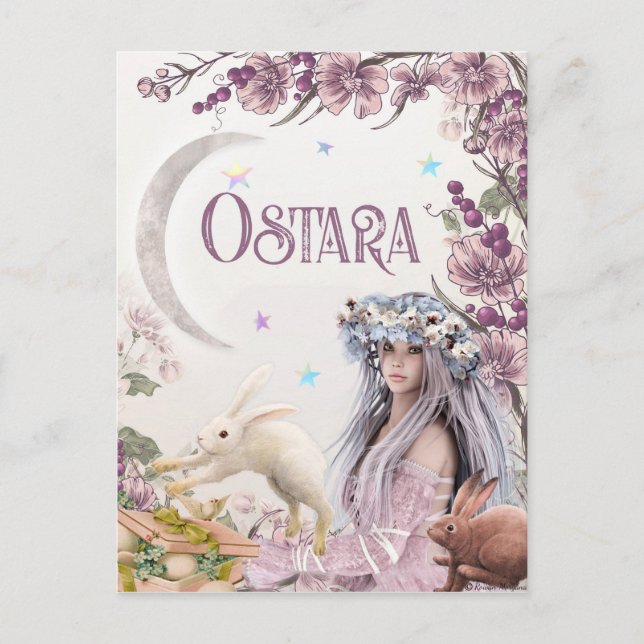 Ostara Pagan Fantasy Art Postcard Vykort (Framsida)