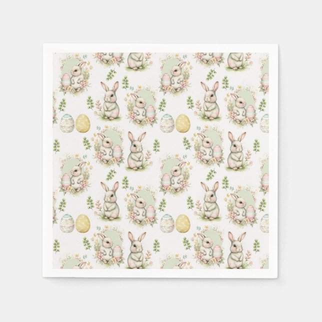 Ostara Rabbit Papper Napkins Pappersservett (Framsidan)