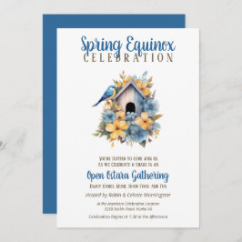 Ostara Spring Equinox Bird House Sabbat Inbjudningar