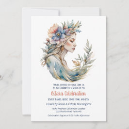 Ostara Spring Equinox Flower Goddess Sabbat Inbjudningar