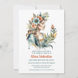 Ostara Vårdagjämning Blomster Gudinna Sabbat Inbjudningar