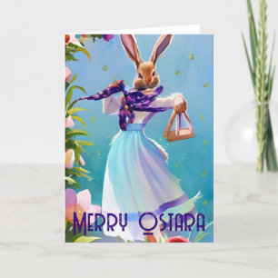 Ostara Vårjevndags Kanin Pagan Påsk Helgkort